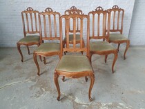Louis XV (Liege style) Table +  6 chairs