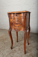 Nightstand (marble top) Louis XV France Walnut 1890