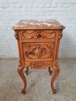 Nightstand (marble top) Louis XV France Walnut (Solid) 1880