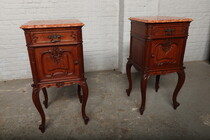 Nightstands (pair) Louis XV Belgium oak 1900