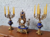 Louis XV (Rocco) Clock set