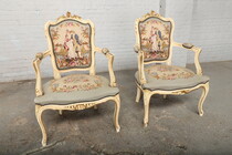 Louis XV (Rococo) Armchairs (pair)