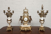 Louis XV (Rococo) Clock set