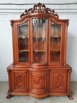 Vitrine (Large) Louis XV (Rococo) Italy Mahogany 1960