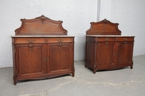 Servers Louis XV Belgium oak 1900