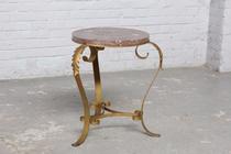 Sidetable Louis XV Belgium Iron/Marble 1930