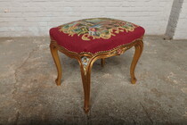 Stool (Tapestry) Louis XV Belgium Walnut 1920