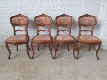 Louis XV Table +  4 chairs