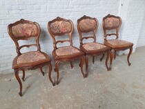 Louis XV Table +  4 chairs
