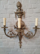 Wall Sconce (Large) Louis XV Belgium Bronze 1940