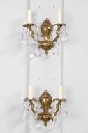 Wall sconces Louis XV France Bronze 1930