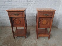 Louis XVI (Art Deco) Nightstands (Pair)