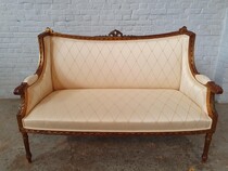 Bench Louis XVI France Walnut 1900