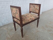 Bench Louis XVI France Walnut 1890
