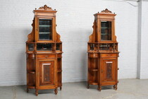 Cabinets Louis XVI Belgium Walnut 1900