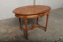 Center table Louis XVI Belgium Walnut 1900