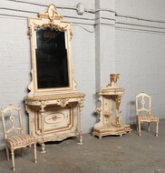 Louis XVI Consoles and chairs