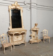 Louis XVI Consoles and chairs