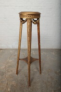Marble top Gold leaf stand Louis XVI France Wood/Marble 1890