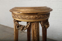 Louis XVI Marble top Gold leaf stand