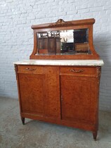 Server (marble top) Louis XVI France Walnut/Bronze 1920