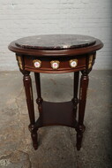 Sidetable (Marble top) Louis XVI France Mahogany/porcelain 1950