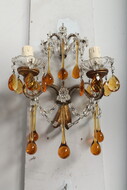 Wall sconce Louis XVI France glass 1930