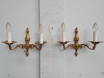 Wall sconces Louis XVI Belgium Bronze 1950