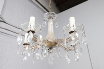 Chandelier Marie Theresa Belgium Glass 1940