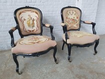 Napoleon III Armchairs (Tapestry)