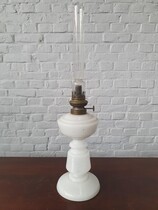 Oil lamp Belgium Glass (opaline) 1900