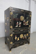 Cabinet Oriental (Chinese) China Wood/Jade 1950