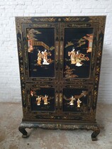 Cabinet Oriental (Chinese) China Wood/Jade 1960