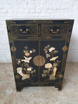 Cabinet Oriental (Chinese) China Wood/Jade/mother of pearl 1950