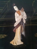 Oriental (Chinese) Coffee Table (Glass top)