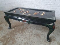 Oriental (Chinese) Coffee Table (Glass top)