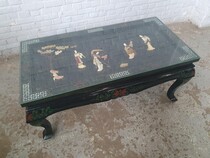 Oriental (Chinese) Coffee Table (Glass top)