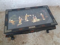 Oriental (Chinese) Coffee Table (Glass top)