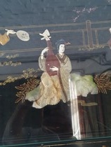 Oriental (Chinese) Coffee Table (Glass top)