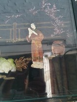 Oriental (Chinese) Coffee Table (Glass top)