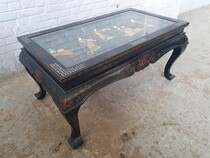 Oriental (Chinese) Coffee Table (Glass top)