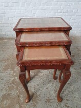 Nest of tables Queen Ann UK Mahogany 1940