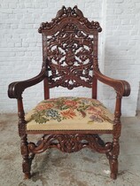 Armchair (Tapestry) Renaissance Belgium Oak 1870