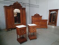 Bedroom set Renaissance Belgium Mahogany 1890