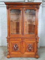 Bookcase Renaissance Belgium Walnut 1890