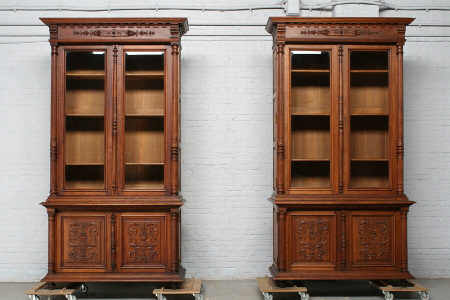 Renaissance bookcases (pair)