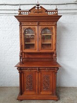 Buffet (cabinet) Renaissance Belgium Oak 1890