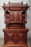 Cabinet  (Buffet) Renaissance Belgium Walnut 1890