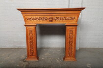 Fireplace Mantel Renaissance Belgium Oak 1940