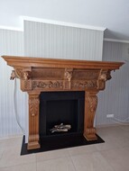 Fireplace mantle (Large) Renaissance Belgium Oak 1890
